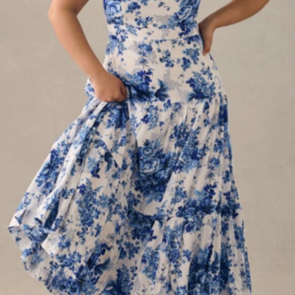 Anthropologie Maeve Drop-Waist Floral Dress, Sz. Sm - Picture 7 of 7